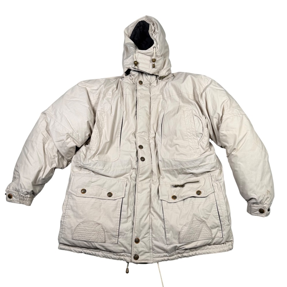 Vintage Stratojac Down Parka Mens XL Heavy Winter Coat Hooded Puffer Jacket